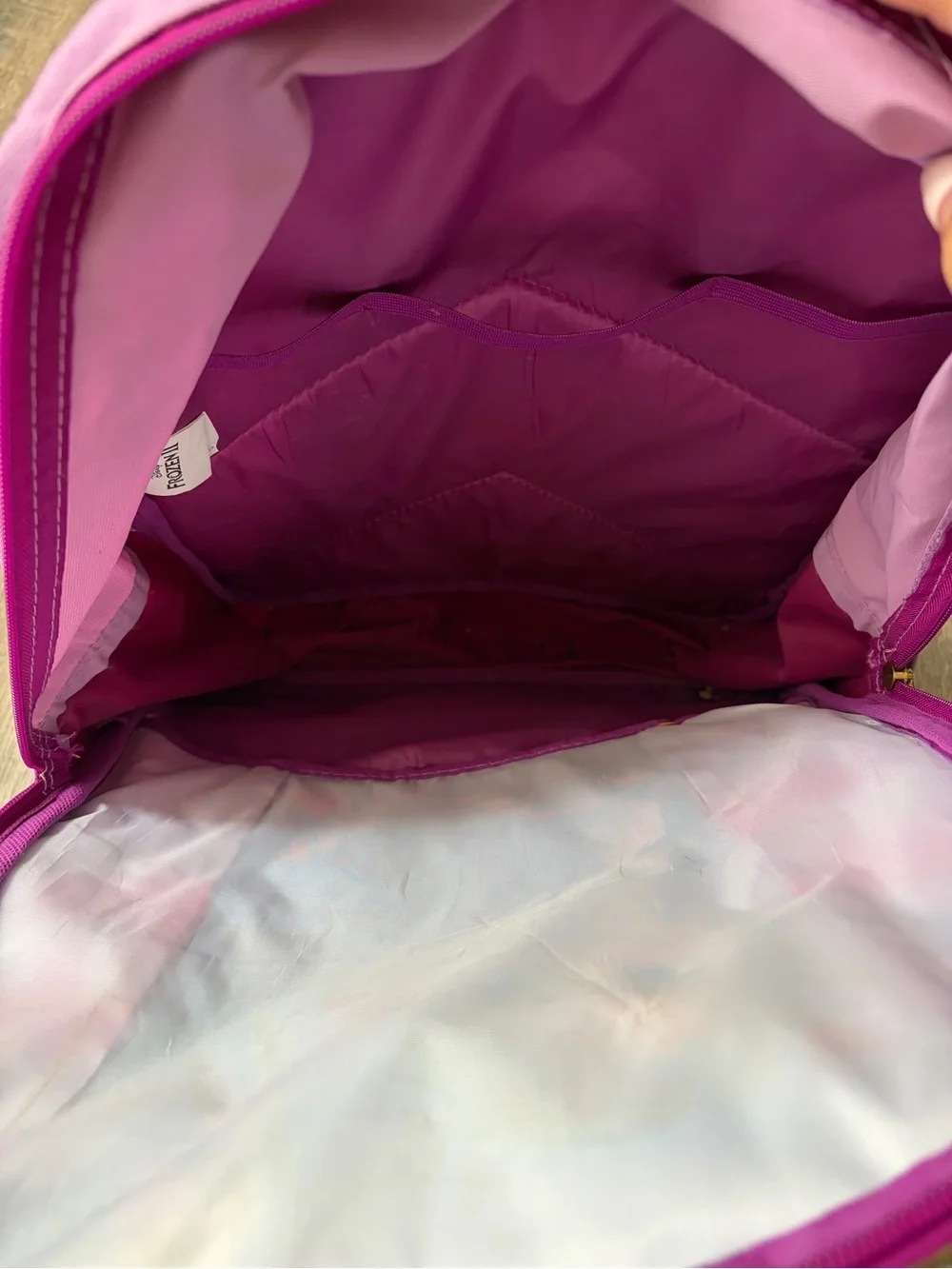 Disney Purple & Pink Anna and Elsa Holographic Backpack